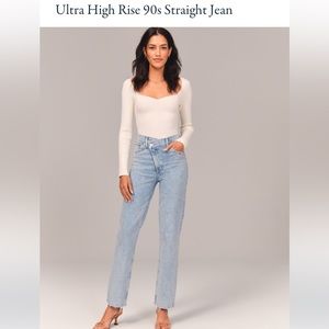 Abercrombie & Fitch Ultra High Rise 90s Straight Jean